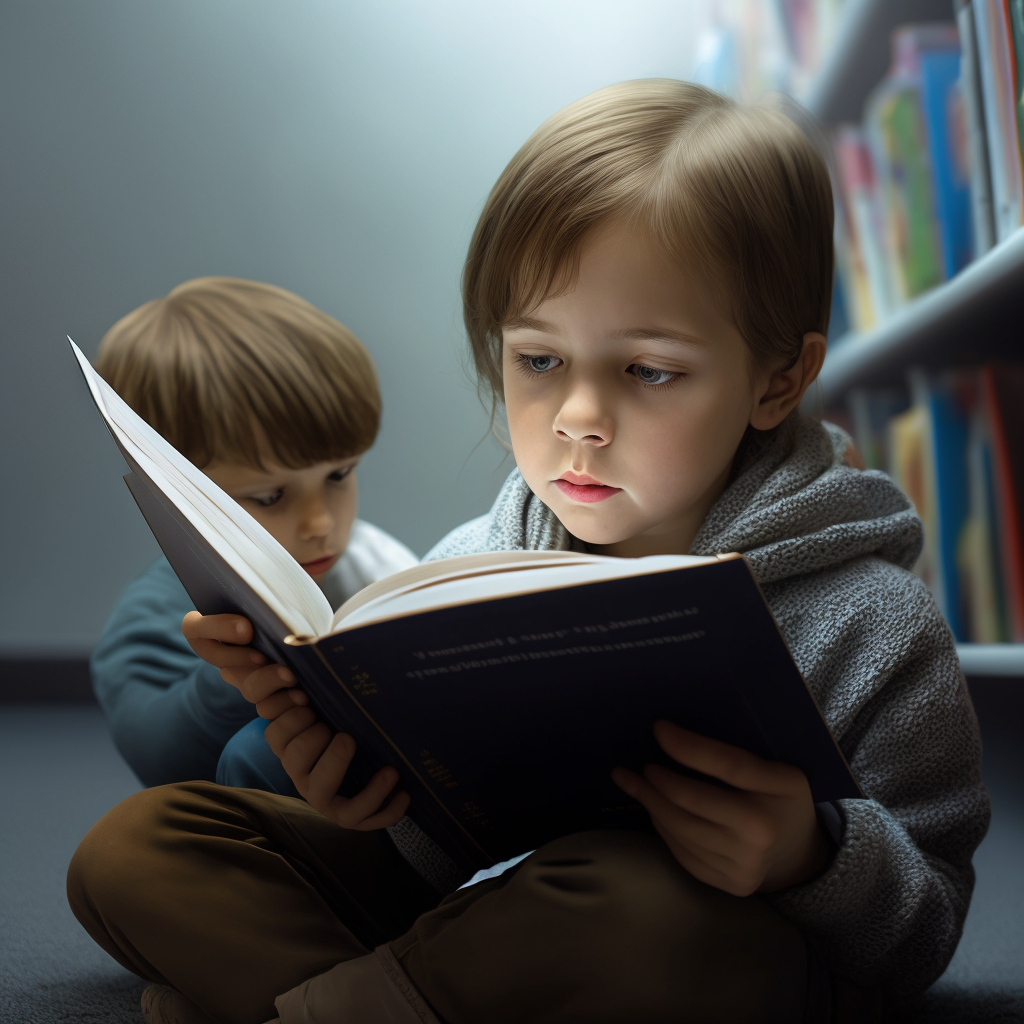 Czytanie książki przez dzieci